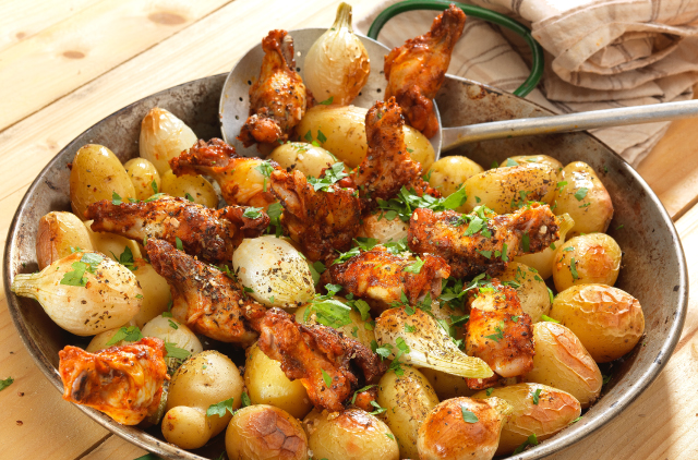 Photo Chicken and grenaille potatoes