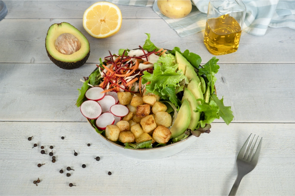 Photo Buddha bowl aux pommes de terre